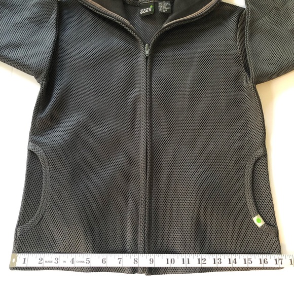 Unusual rare nylon hoodie by Alex Goes connecting zippers, 2 front pockets sz S - Picture 10 of 15